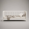 White Solid Pine Toddler Bed with Safety Rails, 140 x 70 cm
